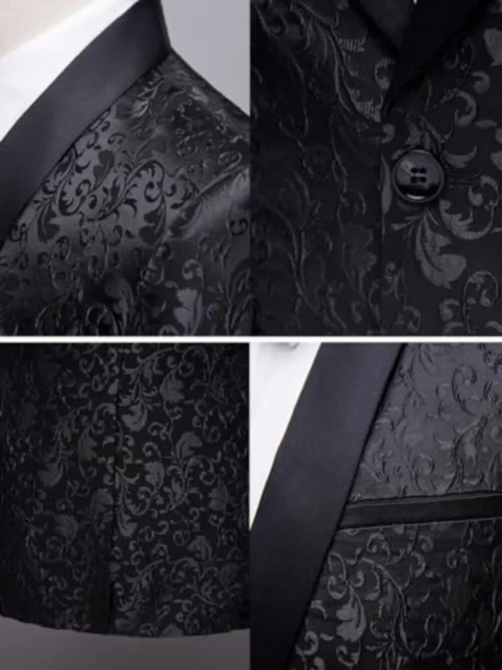 Men's Floral Prom Wedding Tuxedo Suits - Dinner Jacket & Pants Set